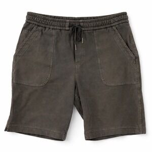 Athleta Farallon Bermuda Shorts Gray Organic Cotton Ribbed Side Panels Size 8